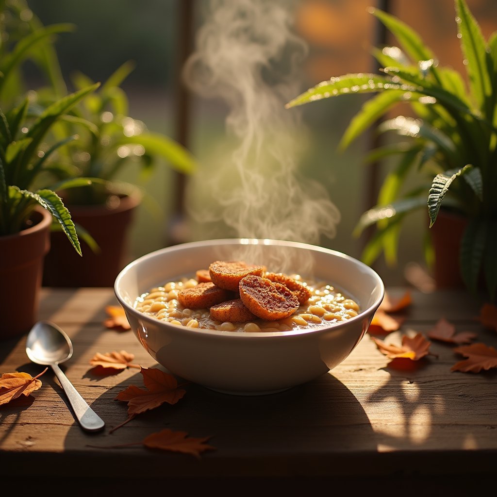 Brown Sugar Melts in Morning Steam - Food AI stock