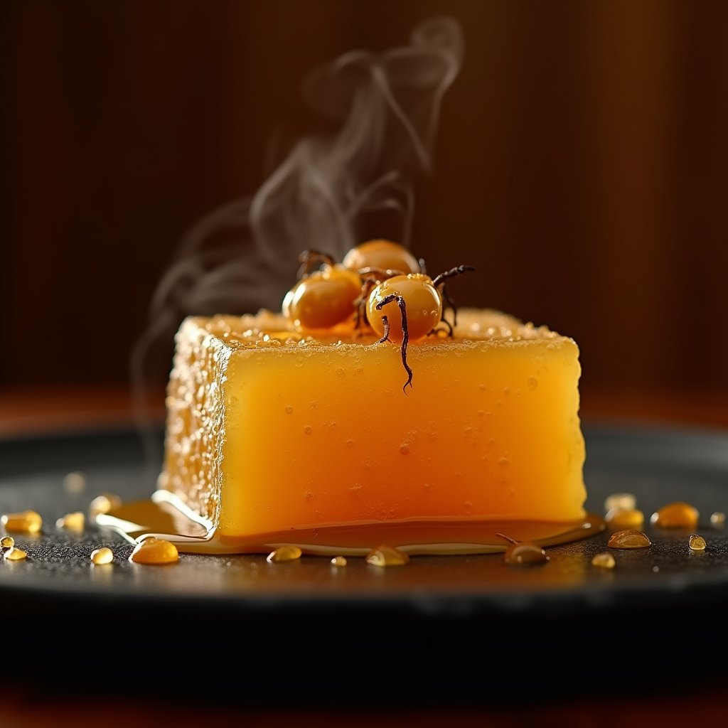 Amber Honeycomb on Slate - Food AI stock