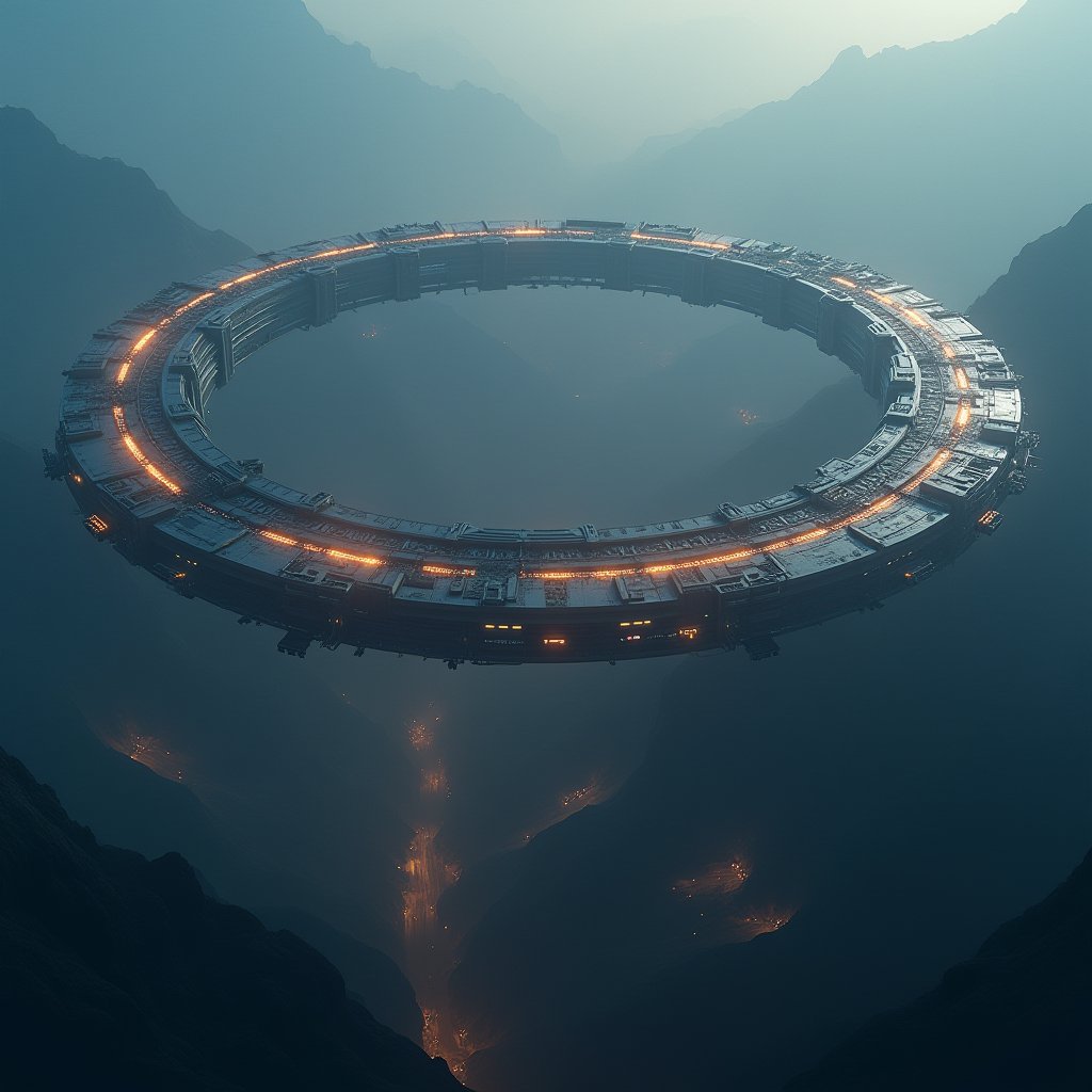 Orbital Ring Over Ruins - Future AI stock