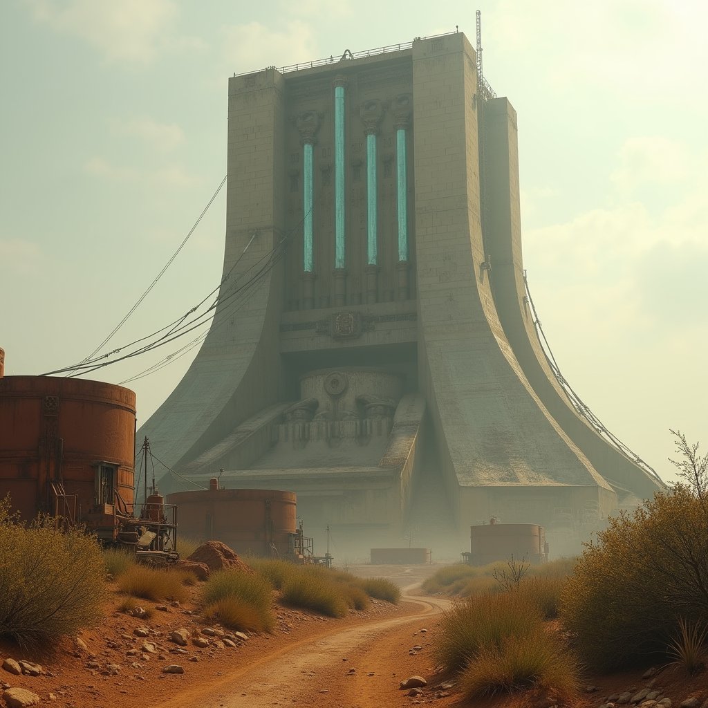 Antimatter Tower Above Drowned Ruins - Future AI stock