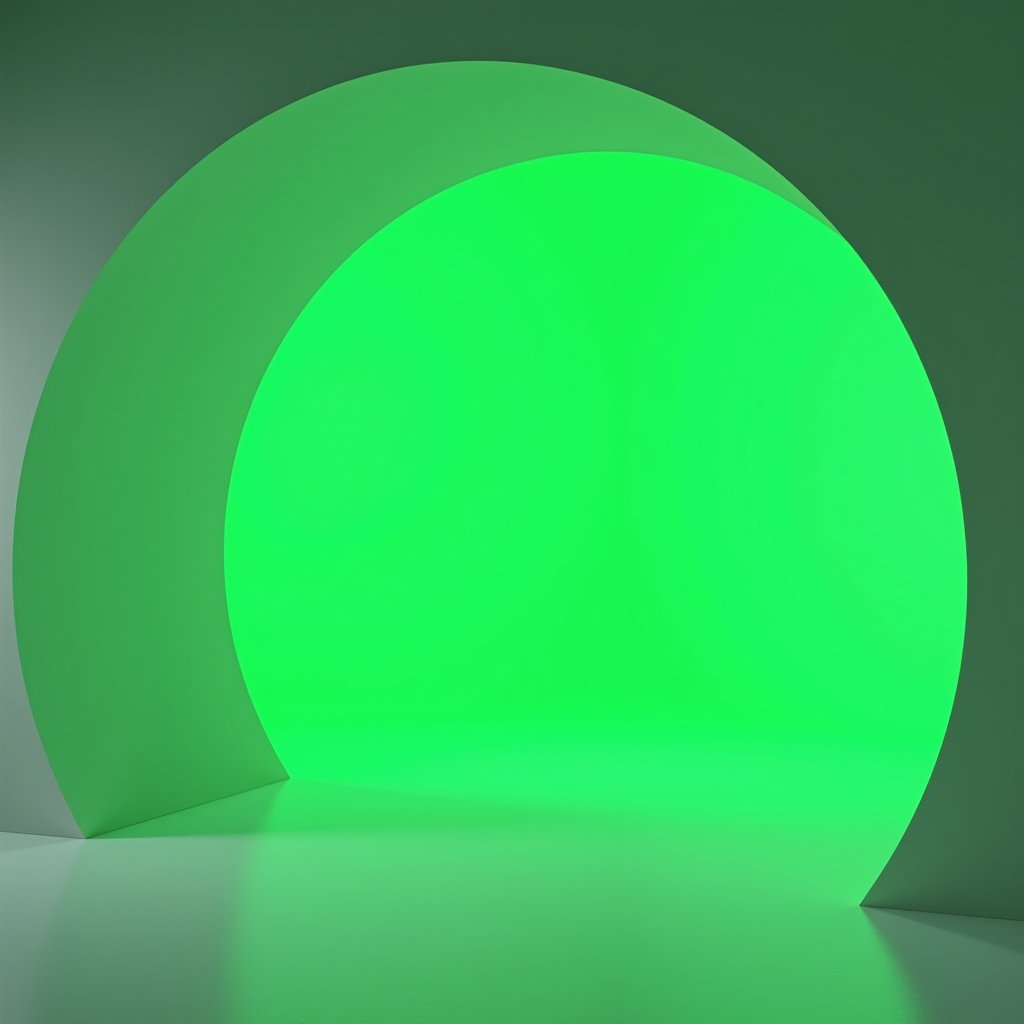 Chroma Key Infinity Curve - Green Screen AI stock