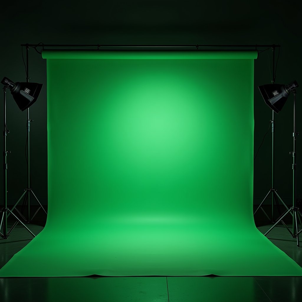 The Perfect Green Canvas - Green Screen AI stock