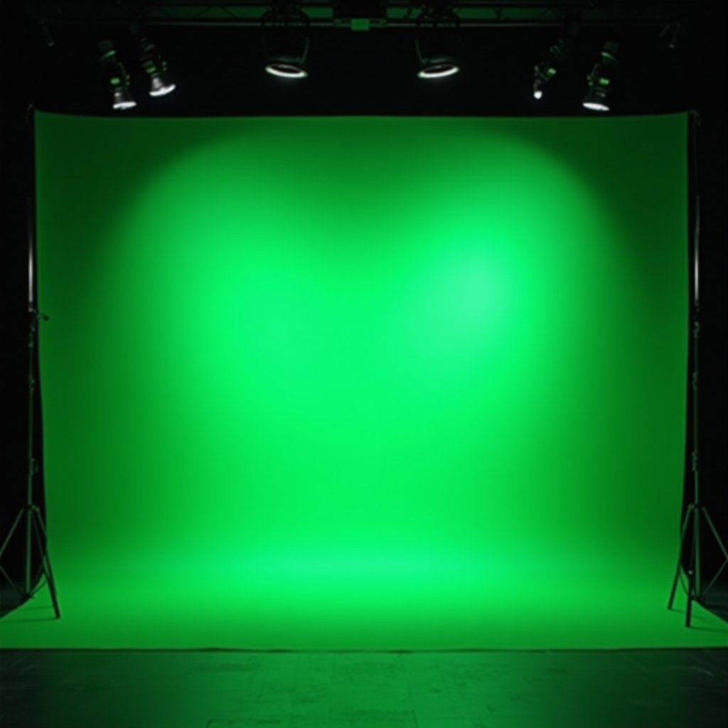 The Silent Green Void - Green Screen AI stock