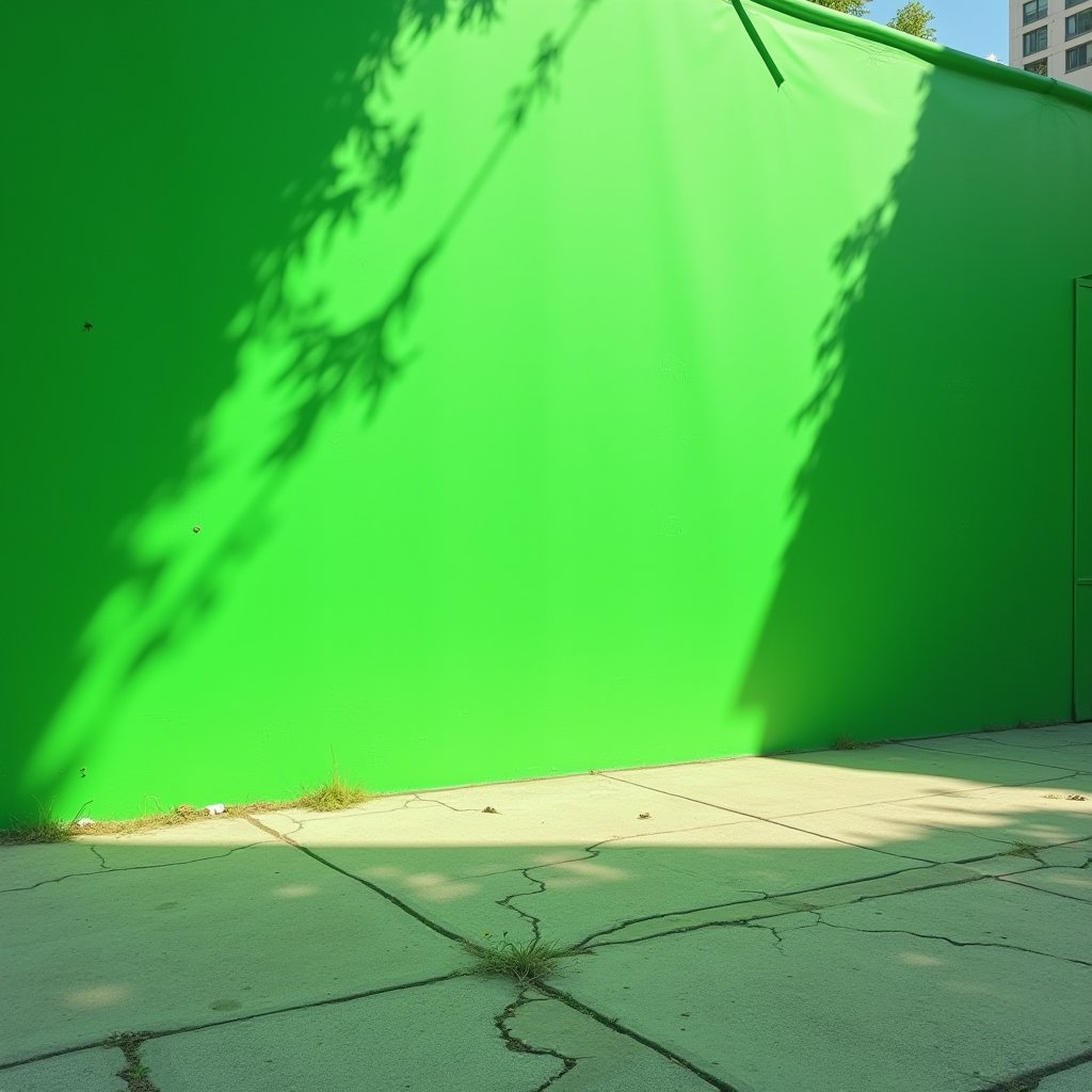Sidewalk Heat Mirage Rising - Green Screen AI stock