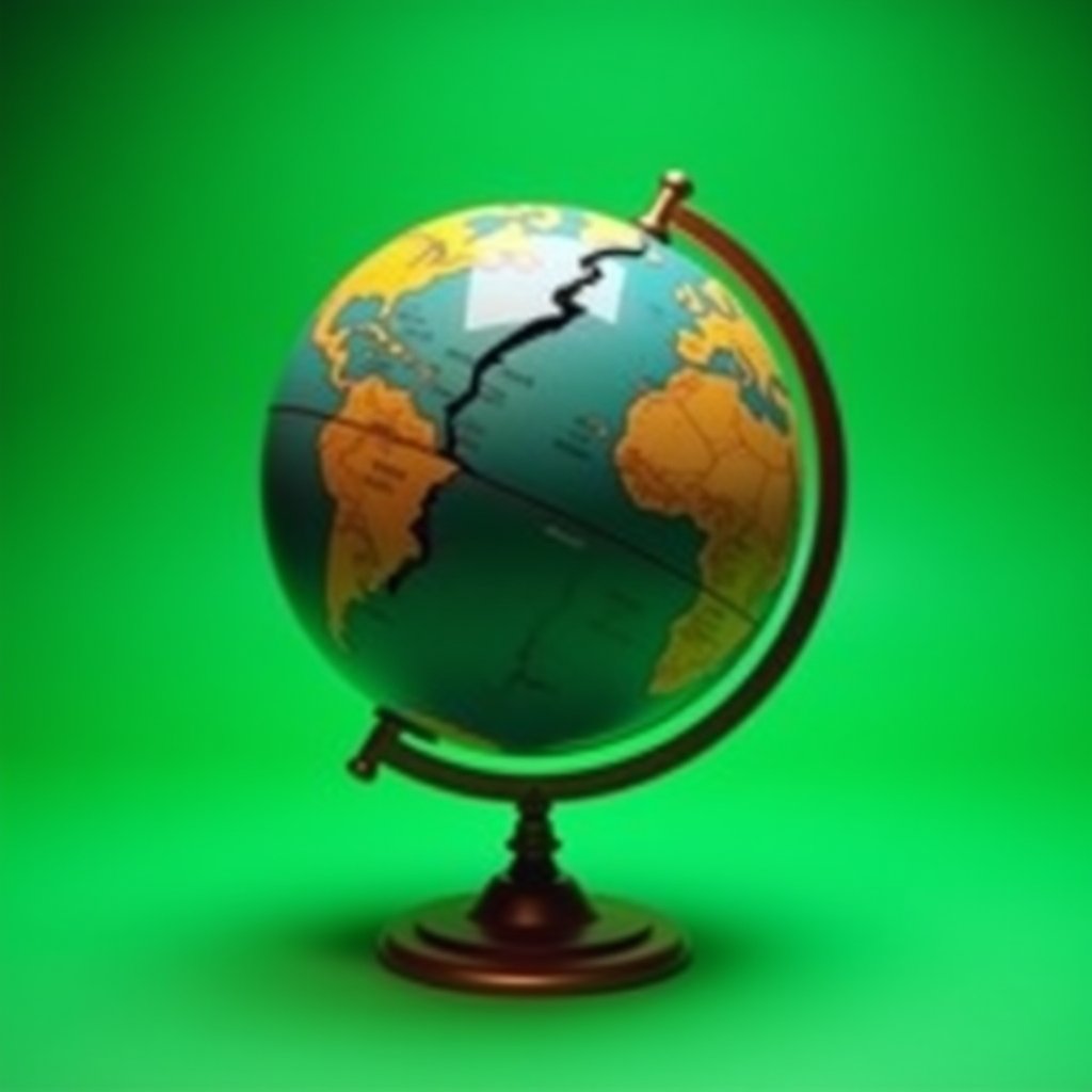Continents Drift on Chroma Green - Green Screen AI stock