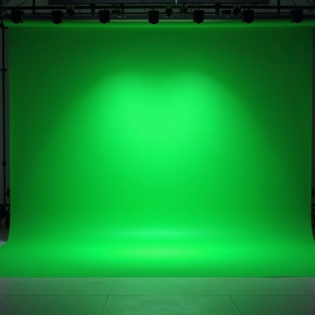 Pure Green Screen in Orbital Light - Green Screen AI stock