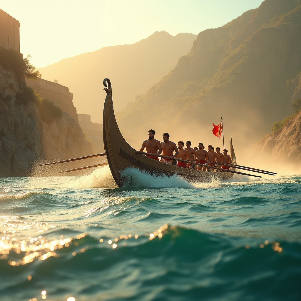 Trireme at Dawn - History AI stock