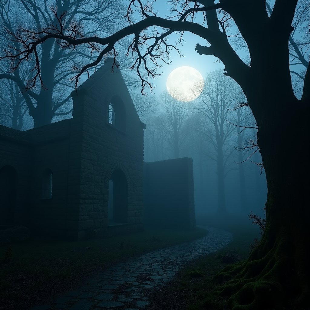 Shadowed Grove of Ruin - Horror AI stock