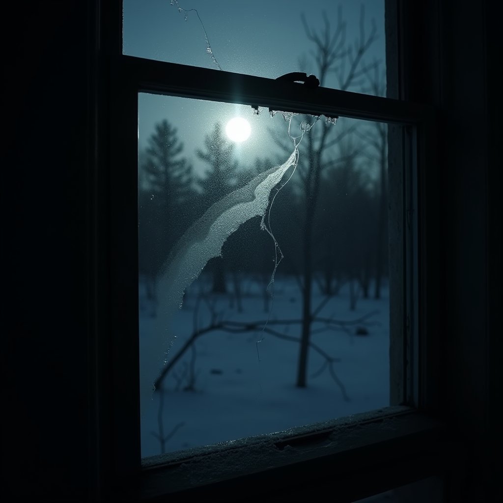 Fingerprint in Winter Frost - Horror AI stock