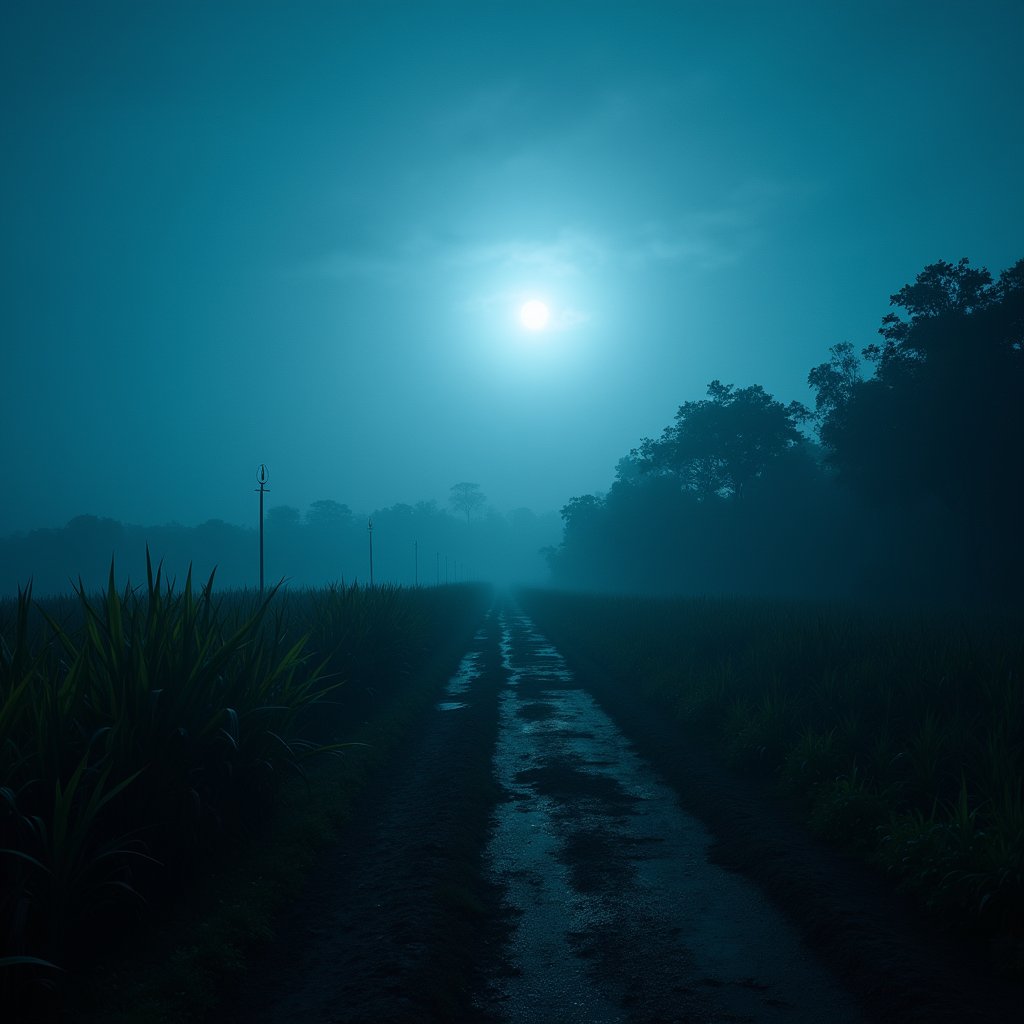 Sugarcane Weeps in Fog - Horror AI stock