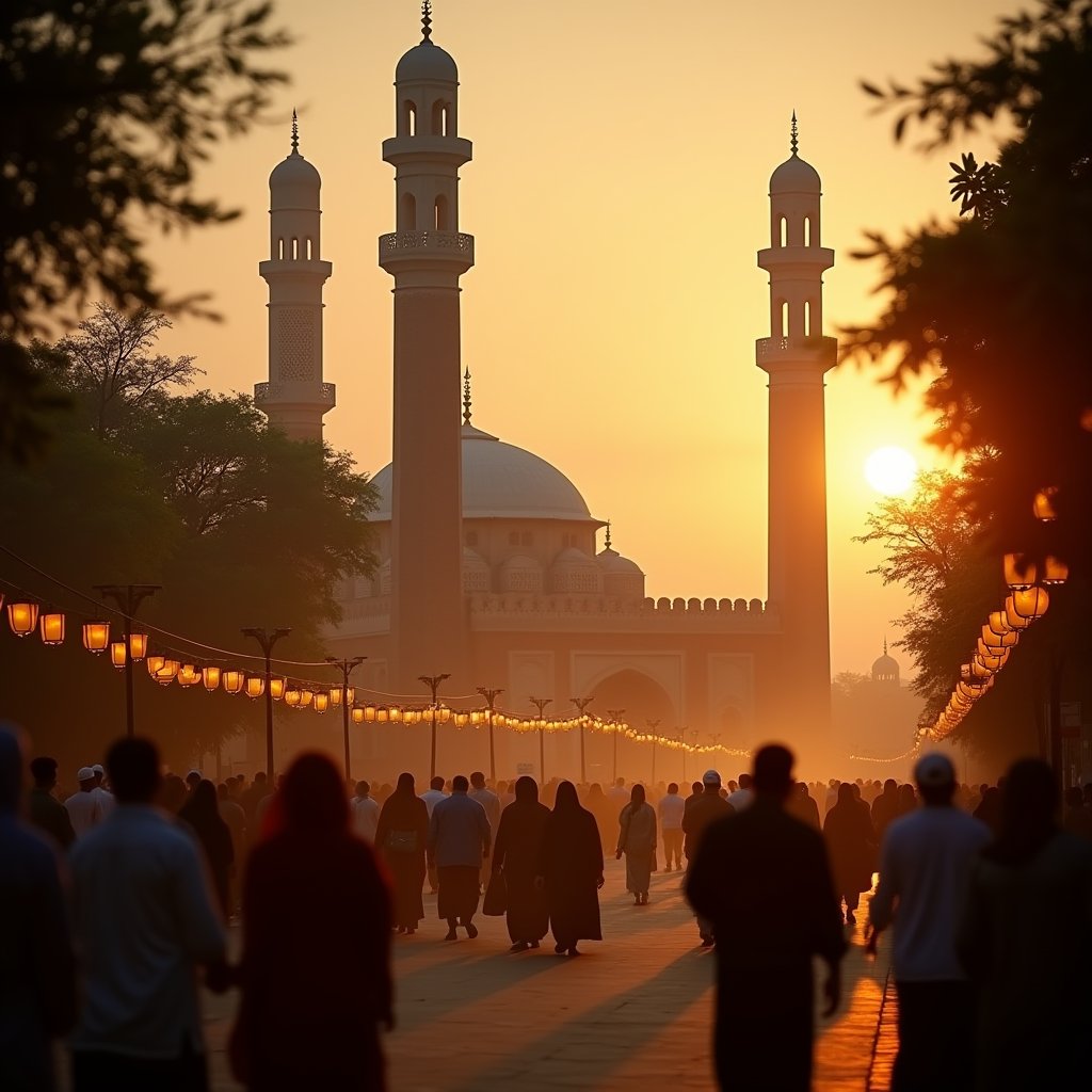 Baitur Rauf Lantern Glow - Islamic AI stock