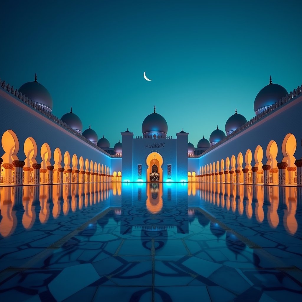 Twilight Reflection of Faith - Islamic AI stock