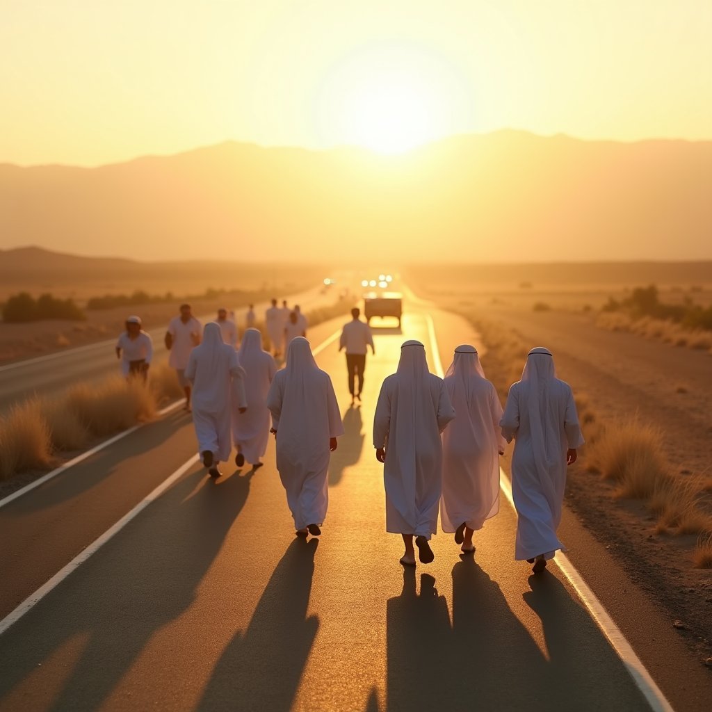 Pilgrims' Highway to Mecca - Islamic AI stock