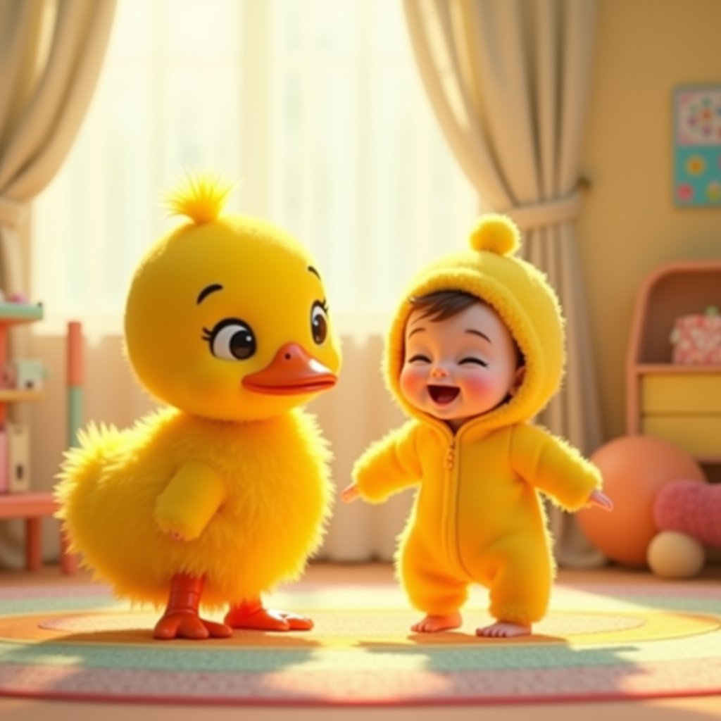 Duckie Dance Delight - Kids AI stock