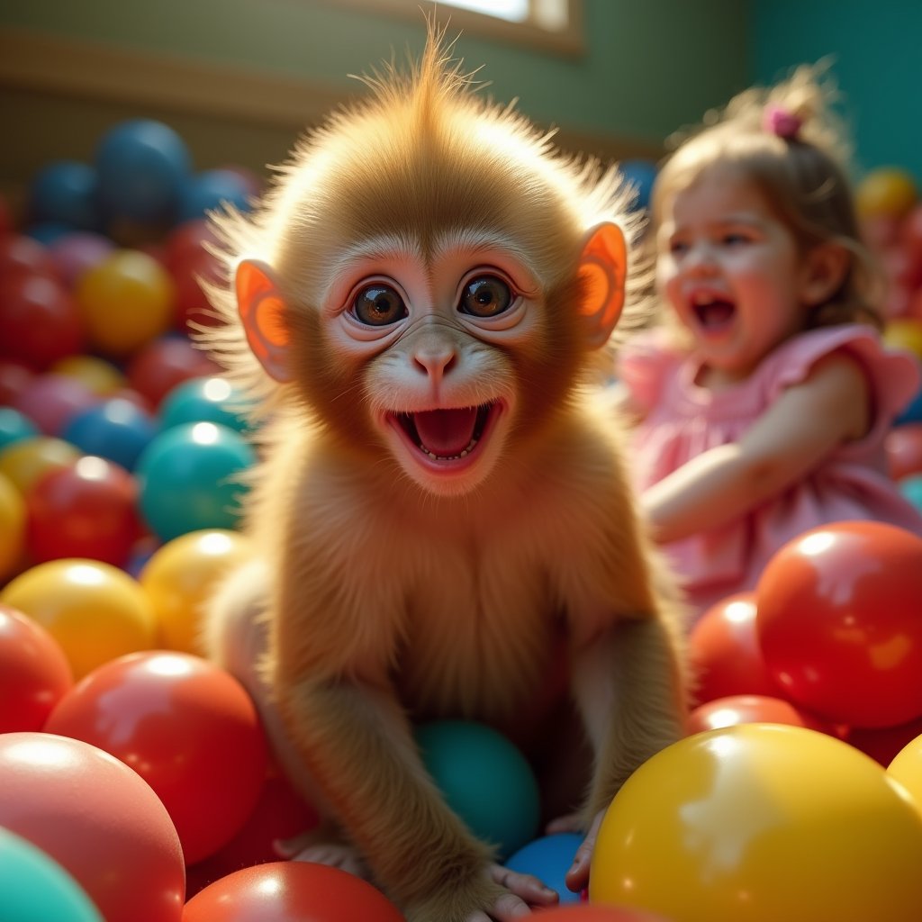 Ball Pit Monkey Joy - Kids AI stock
