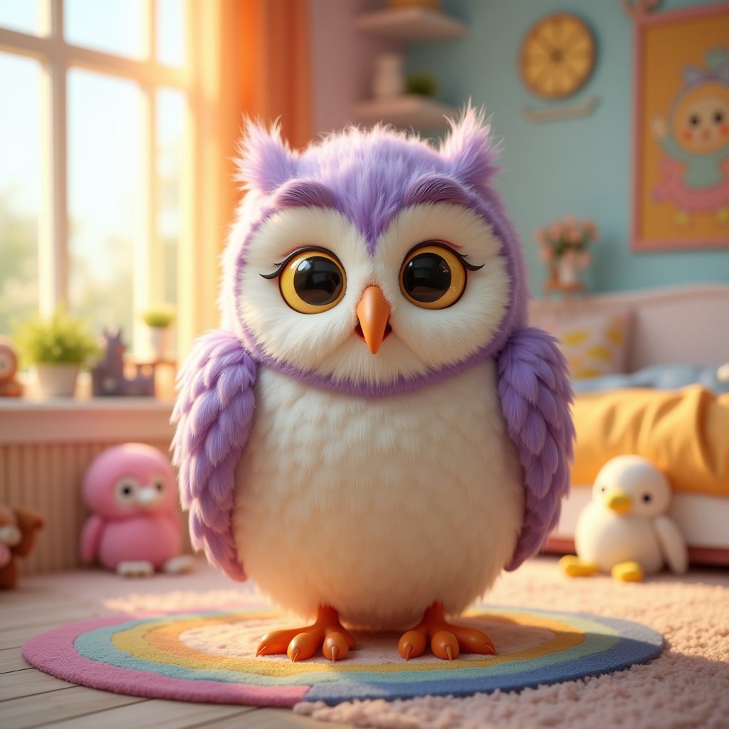Owl and Toddler Dance - Kids AI stock