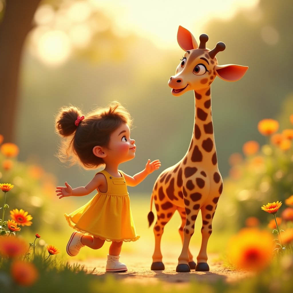 Sunny Garden Dance - Kids AI stock