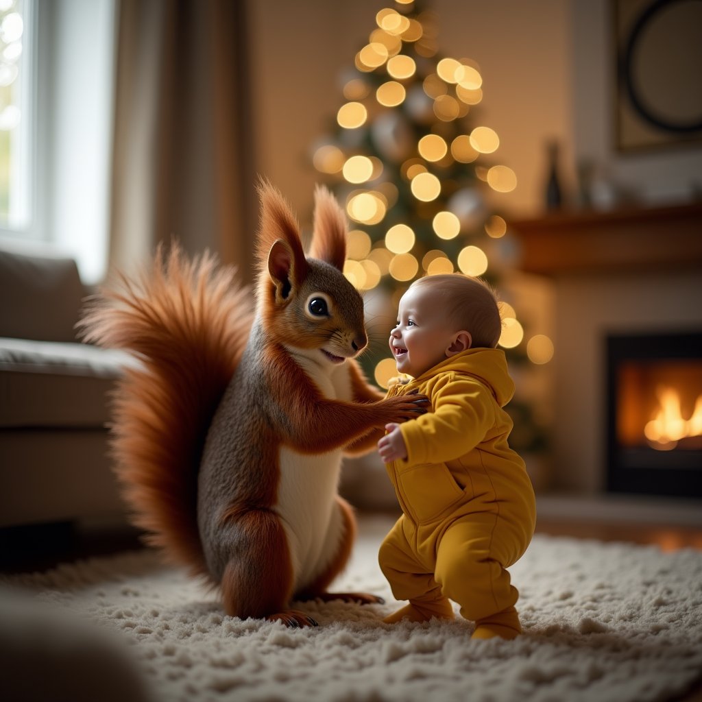 Squirrel and Toddler Twirl