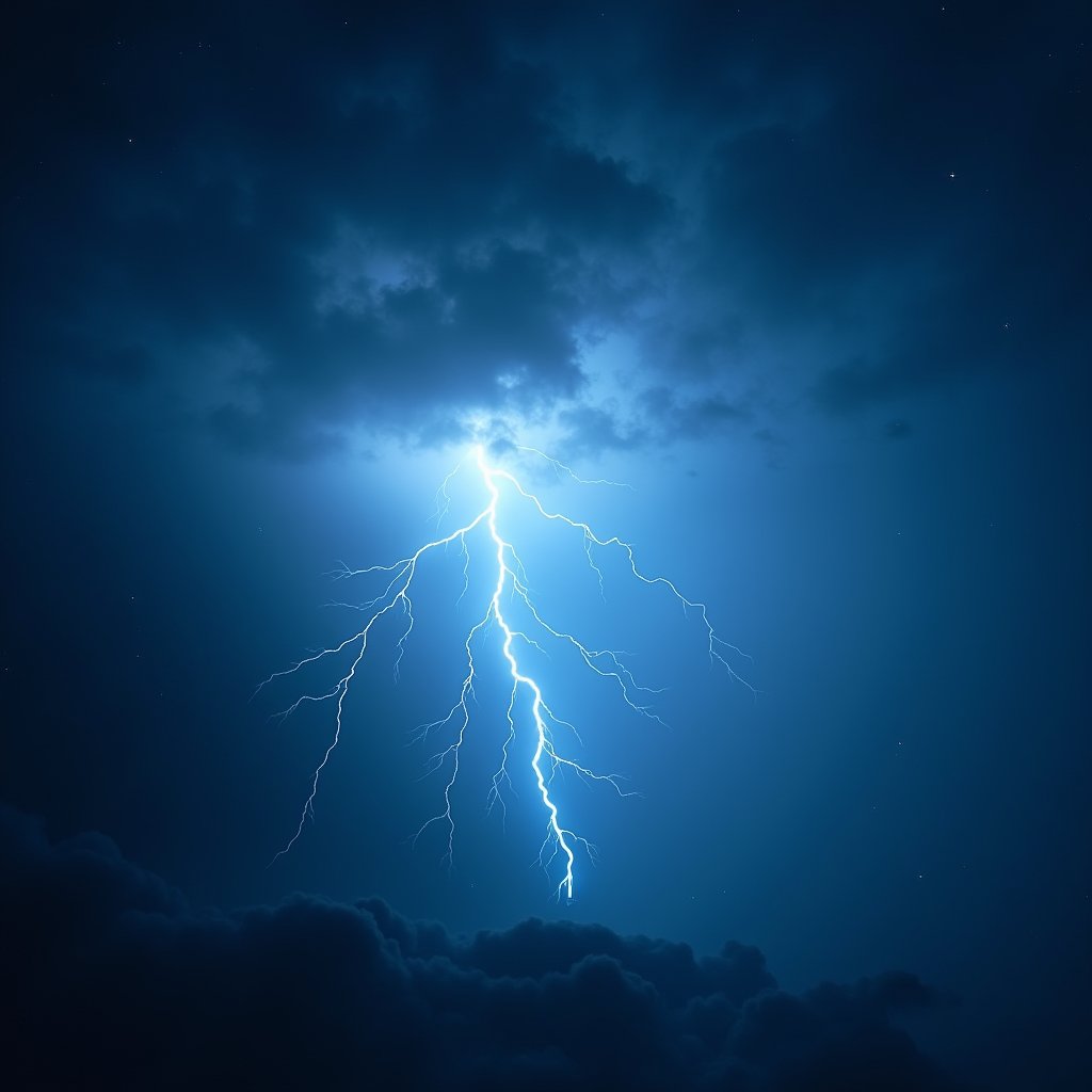 Cosmic Storm's Electric Veins - Lightning & Energy AI stock