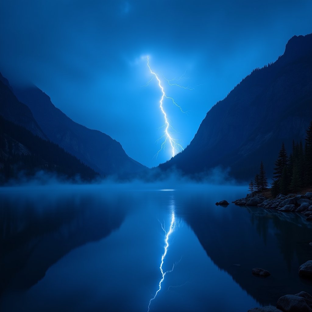 Forked Light on Black Water - Lightning & Energy AI stock