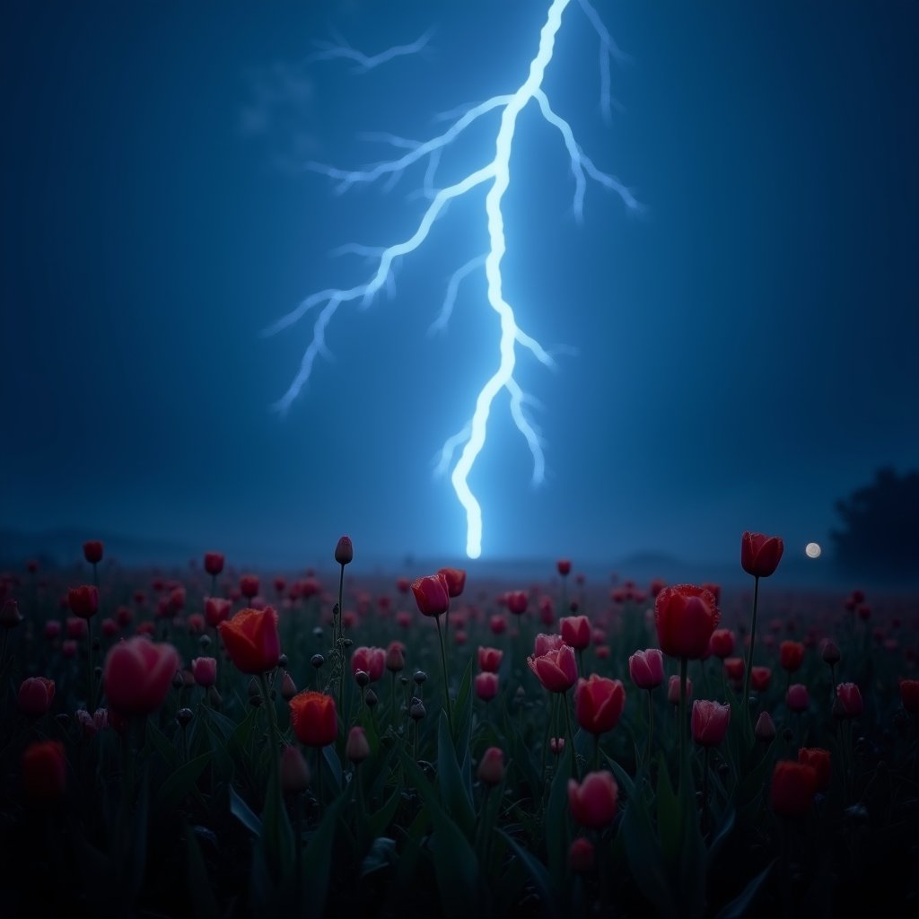 Electric Bloom Beneath Forked Lightning - Lightning & Energy AI stock
