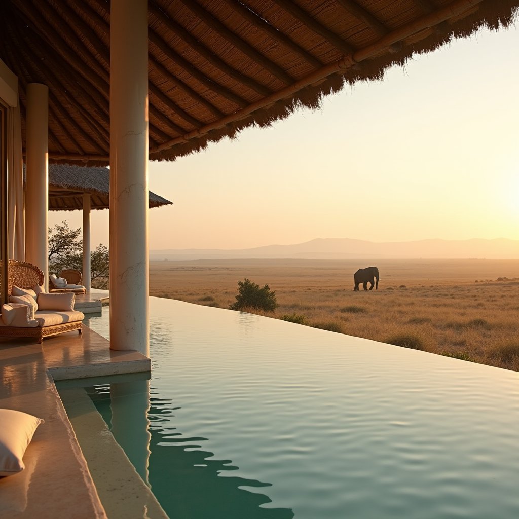 Serengeti's Golden Oasis - Luxury AI stock