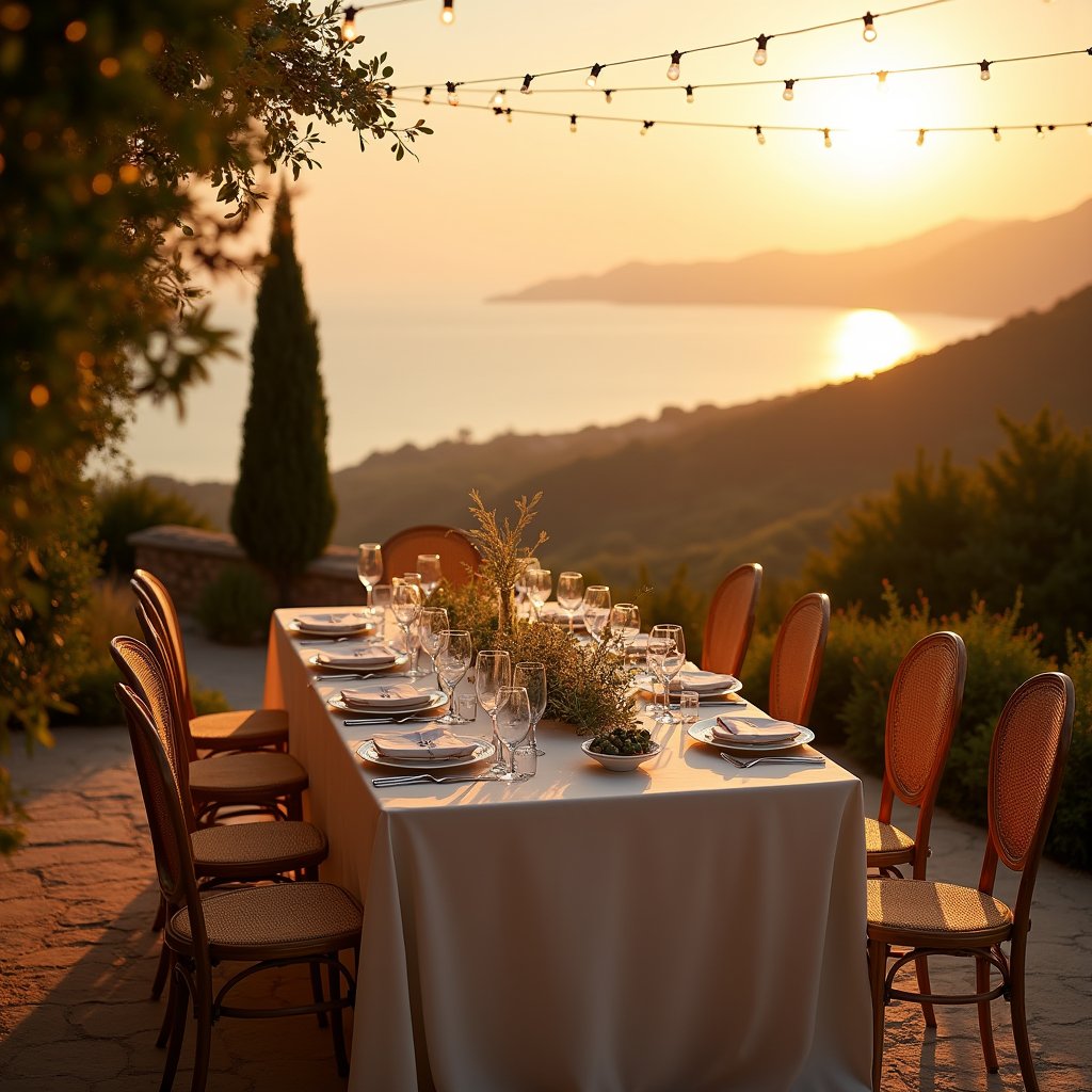 Gold Rim Above the Sea - Luxury AI stock