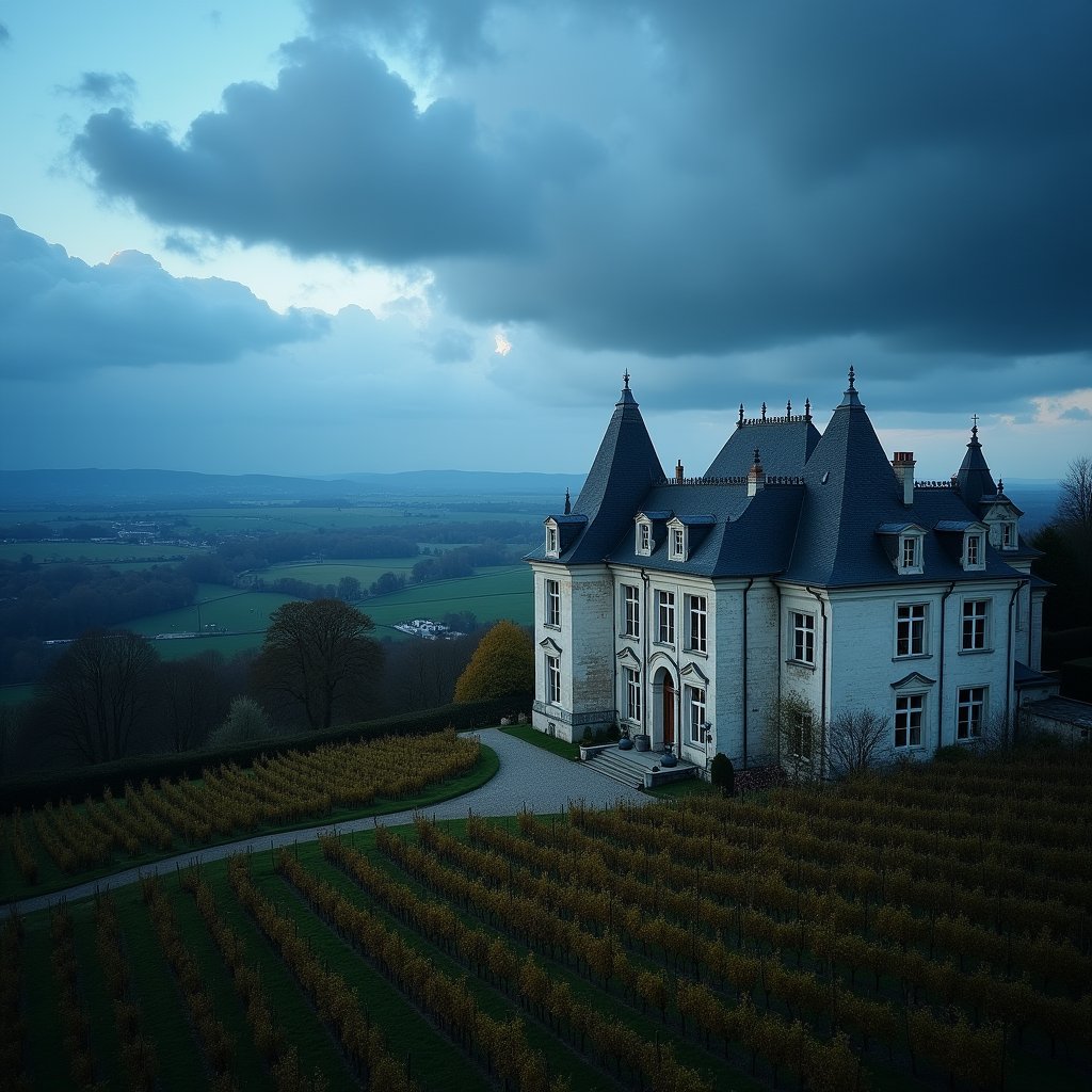Storm Over Chateau Vineyard