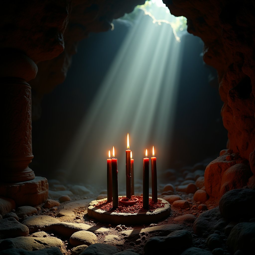 Cave of Whispering Flames - Magic & Spells AI stock
