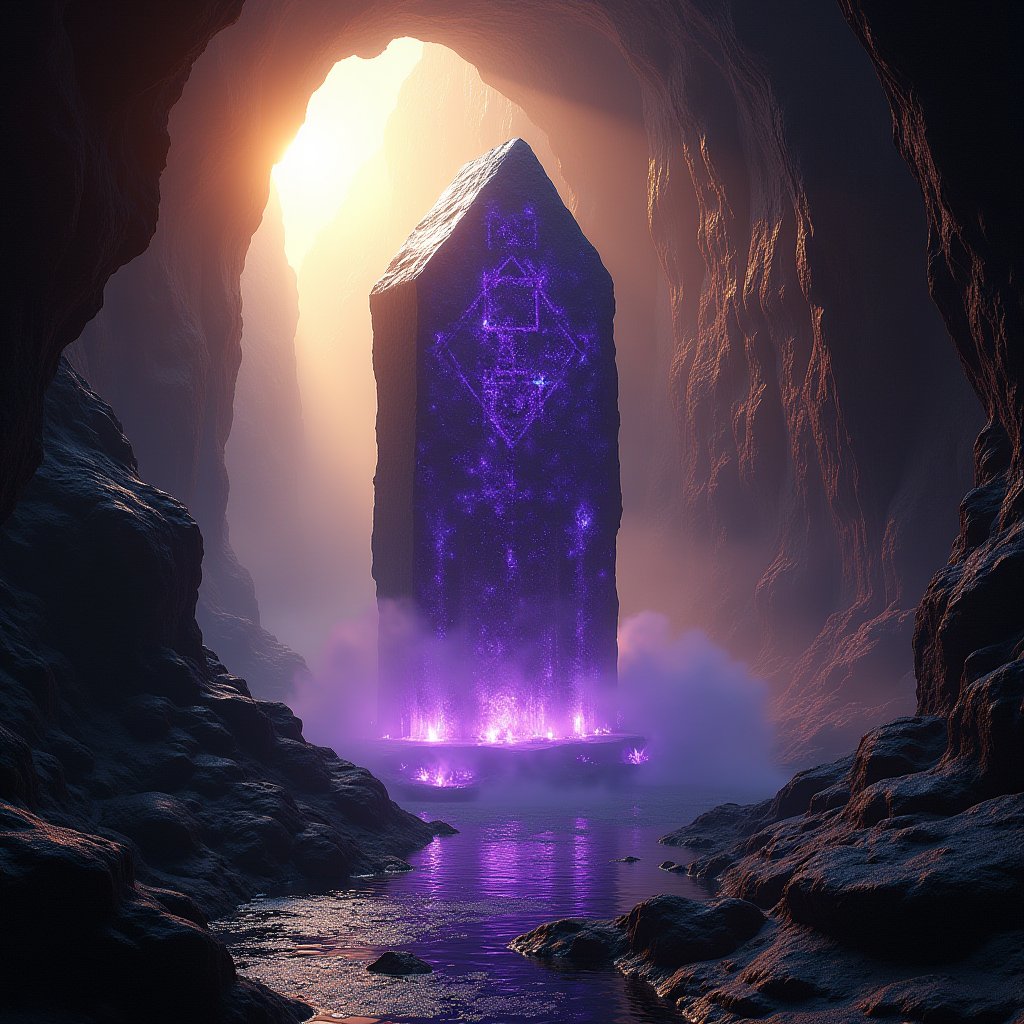 The Levitating Obsidian Monolith - Magic & Spells AI stock