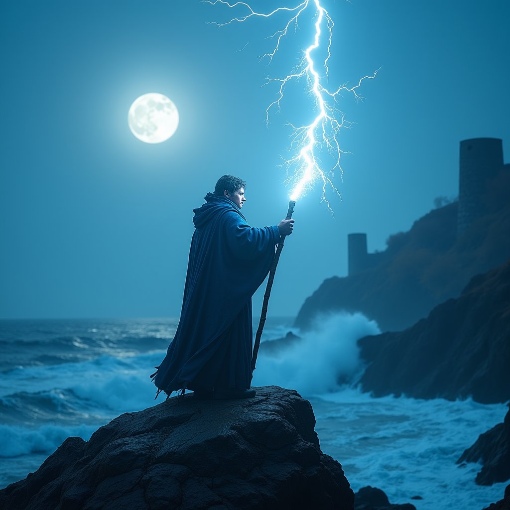 Stormcaller on the Salt Cliff - Magic & Spells AI stock