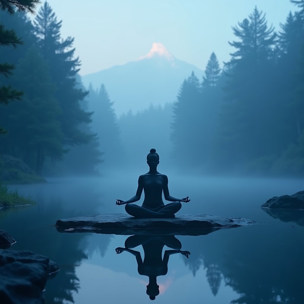 Mercury Breath at Twilight - Meditation AI stock