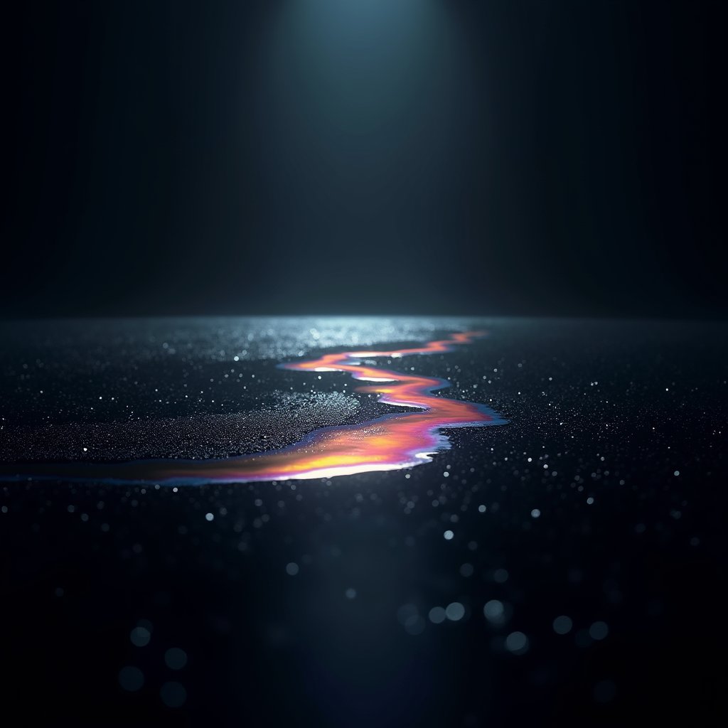 Oil Slick Prism Drifts the Void - Motion Graphics AI stock