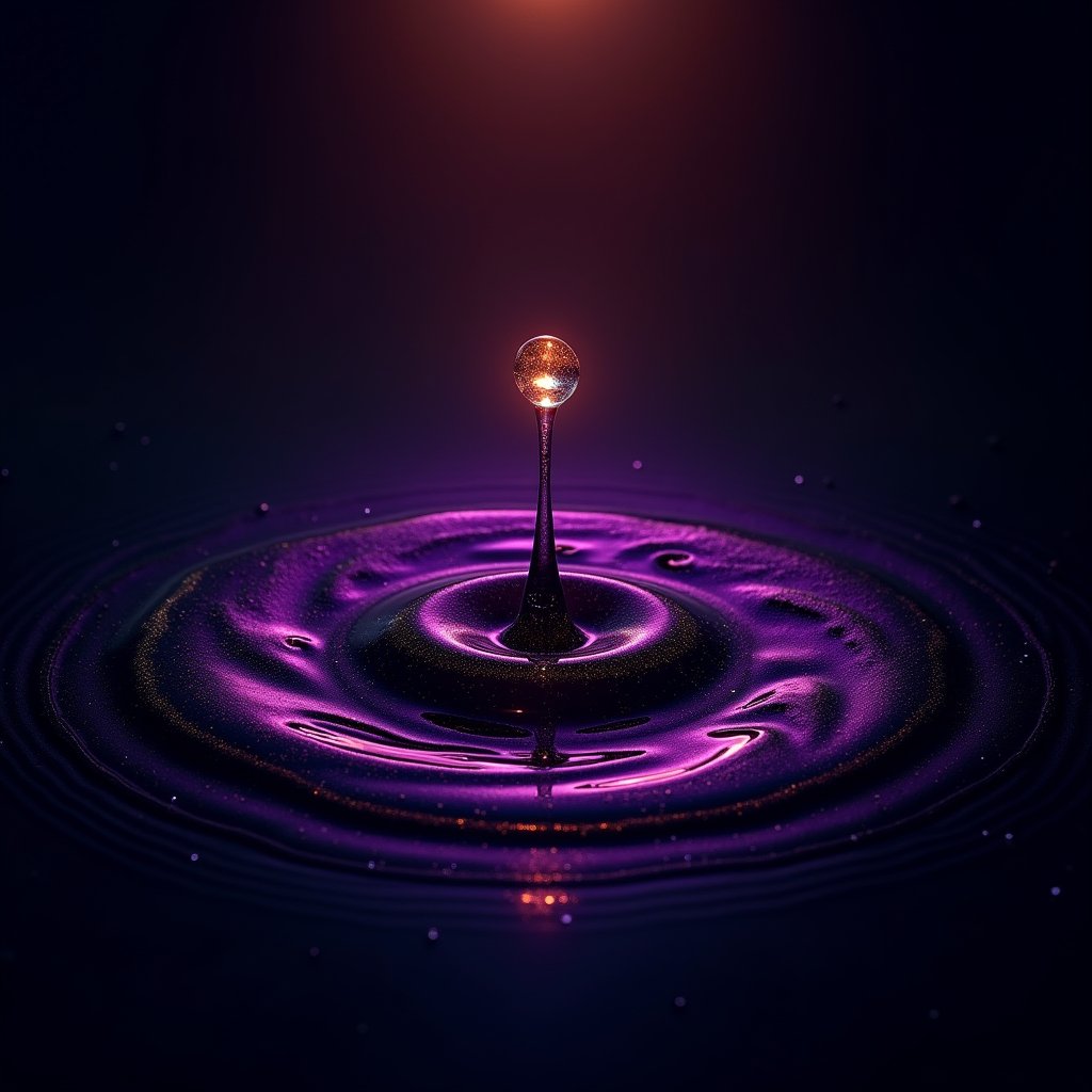 Violet Ink Fractal Bloom - Motion Graphics AI stock