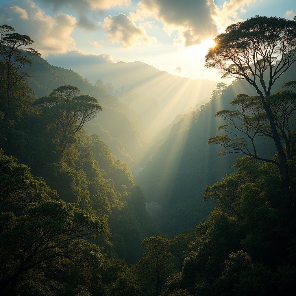 Golden Mist Over Corcovado - Nature AI stock
