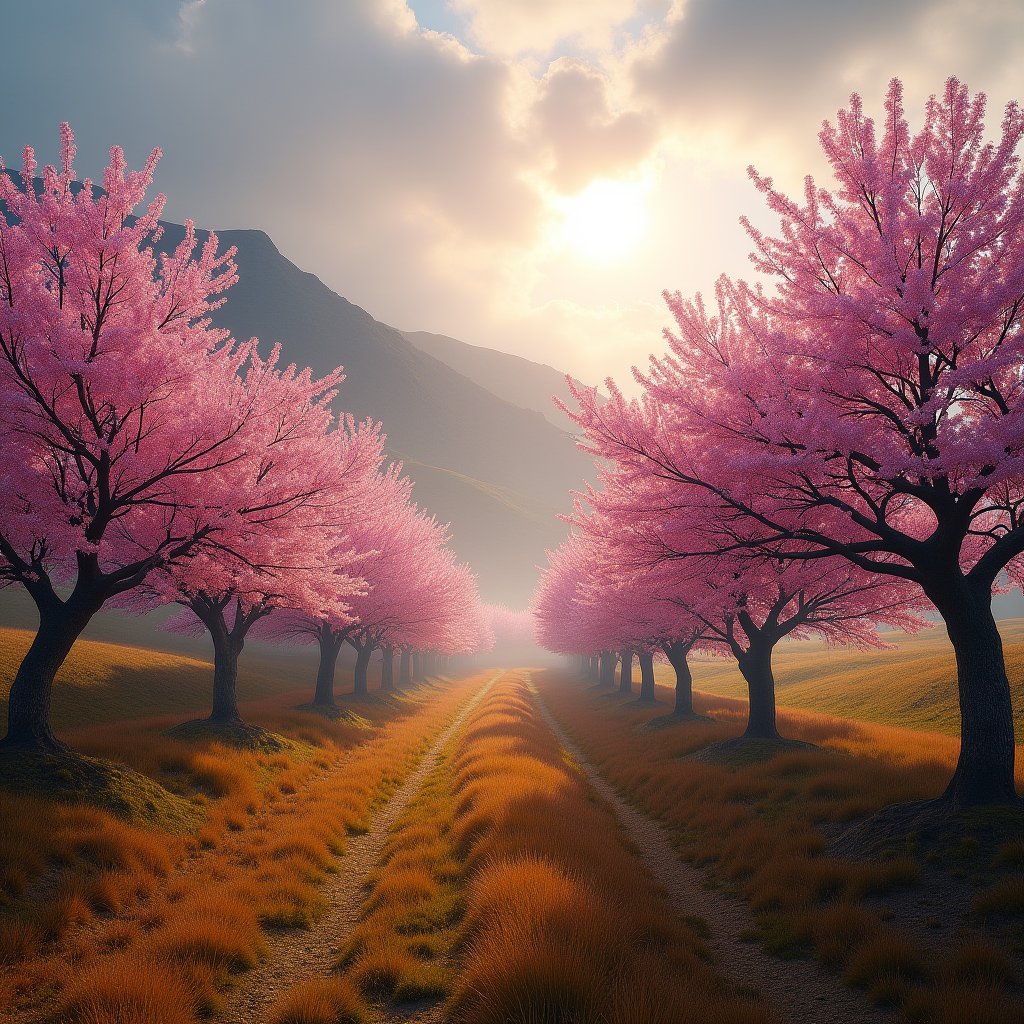 Highland Blossom Serenity - Nature AI stock