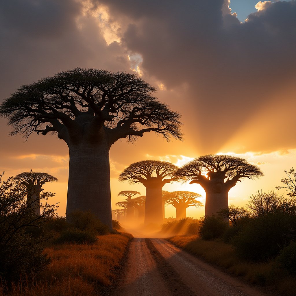Baobab Twilight Storm - Nature AI stock