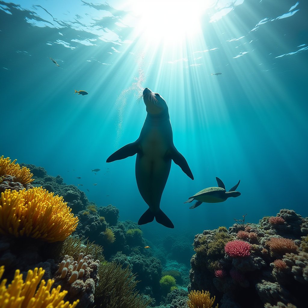 Mediterranean Monk Seal Ascent - Ocean Deep AI stock