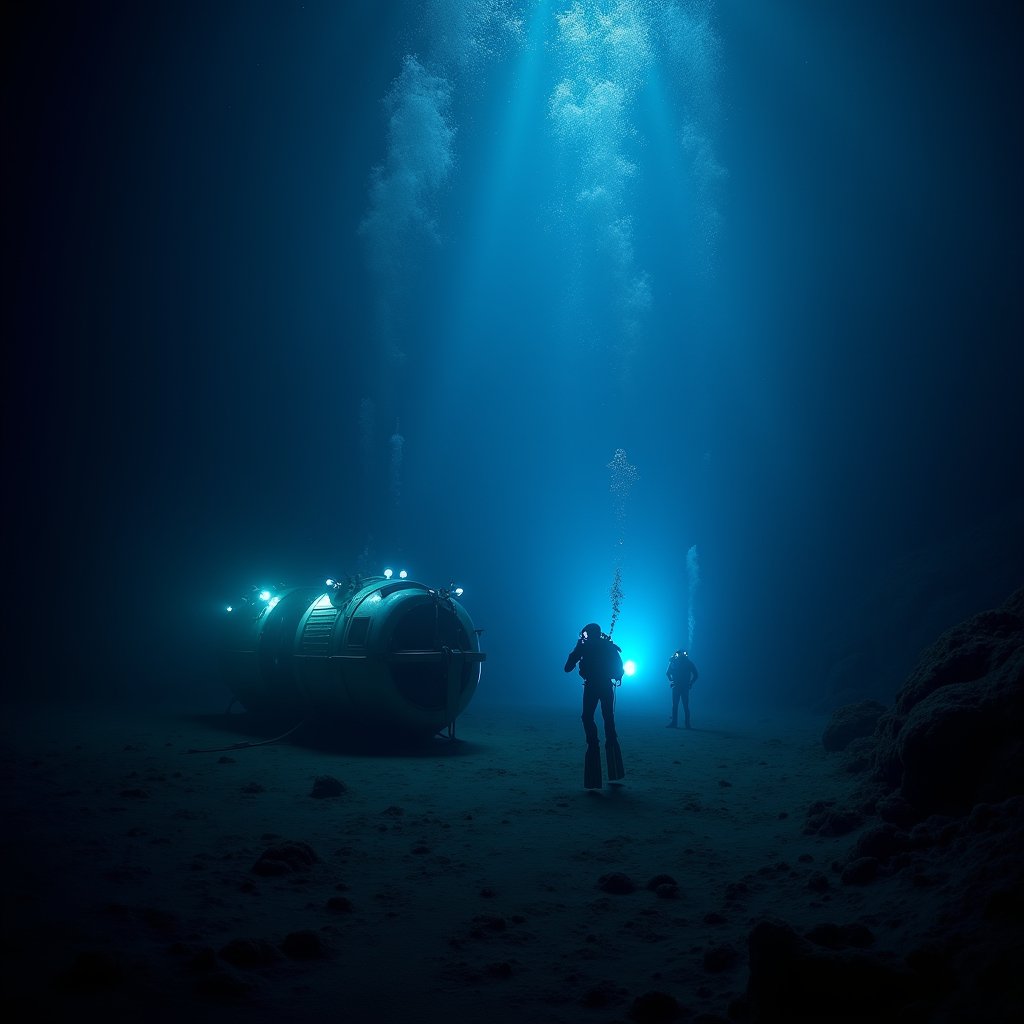Habitat Glow in Midnight Drift - Ocean Deep AI stock