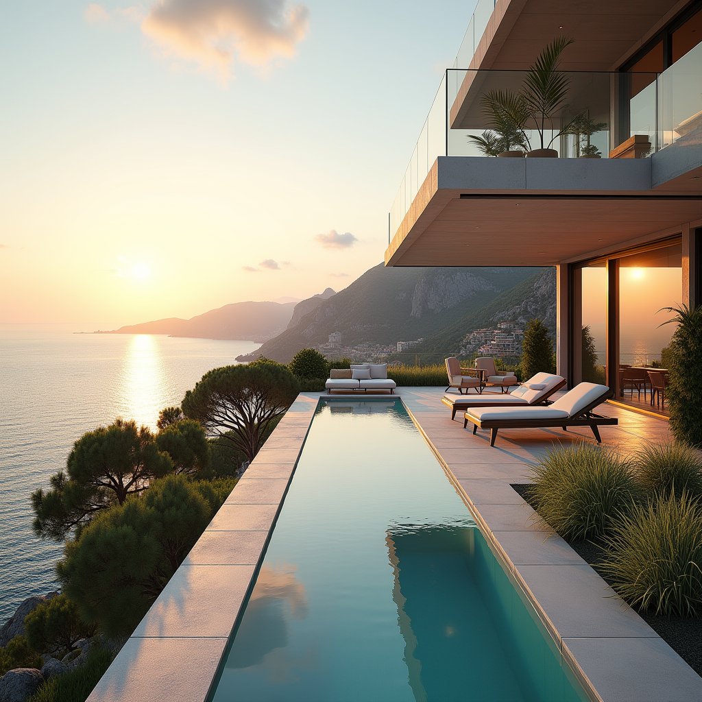 Monaco Cliffside Serenity - Real Estate AI stock