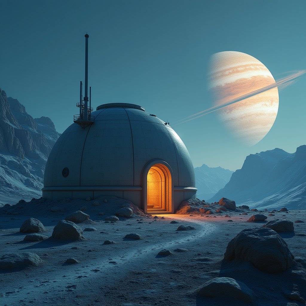 Callisto's Silent Sentinel - Sci-Fi AI stock