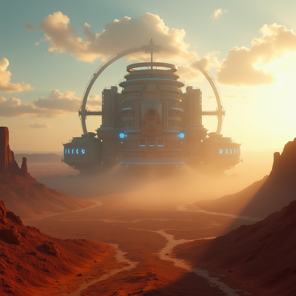 Mars Awakens Beneath Iron Sky - Sci-Fi AI stock