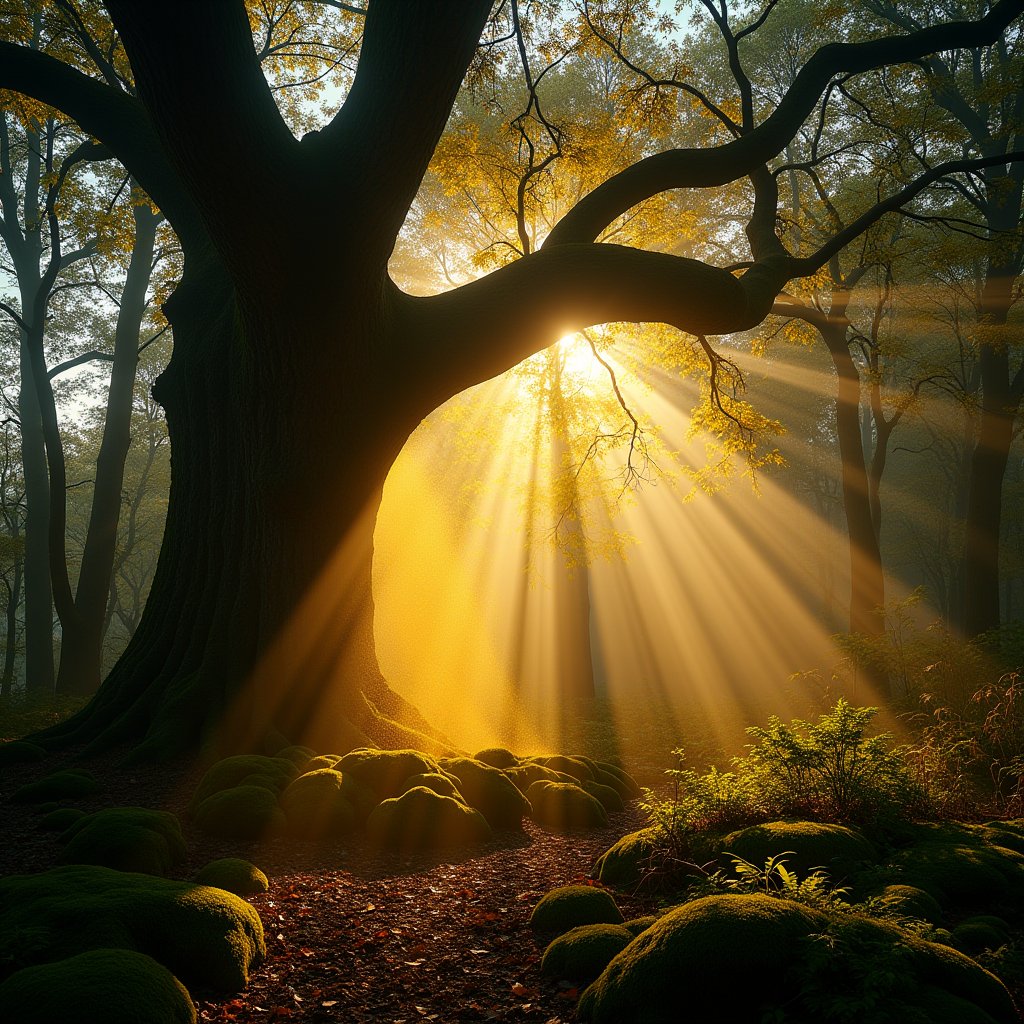 Golden Forest Awakening - Smoke & Dust AI stock