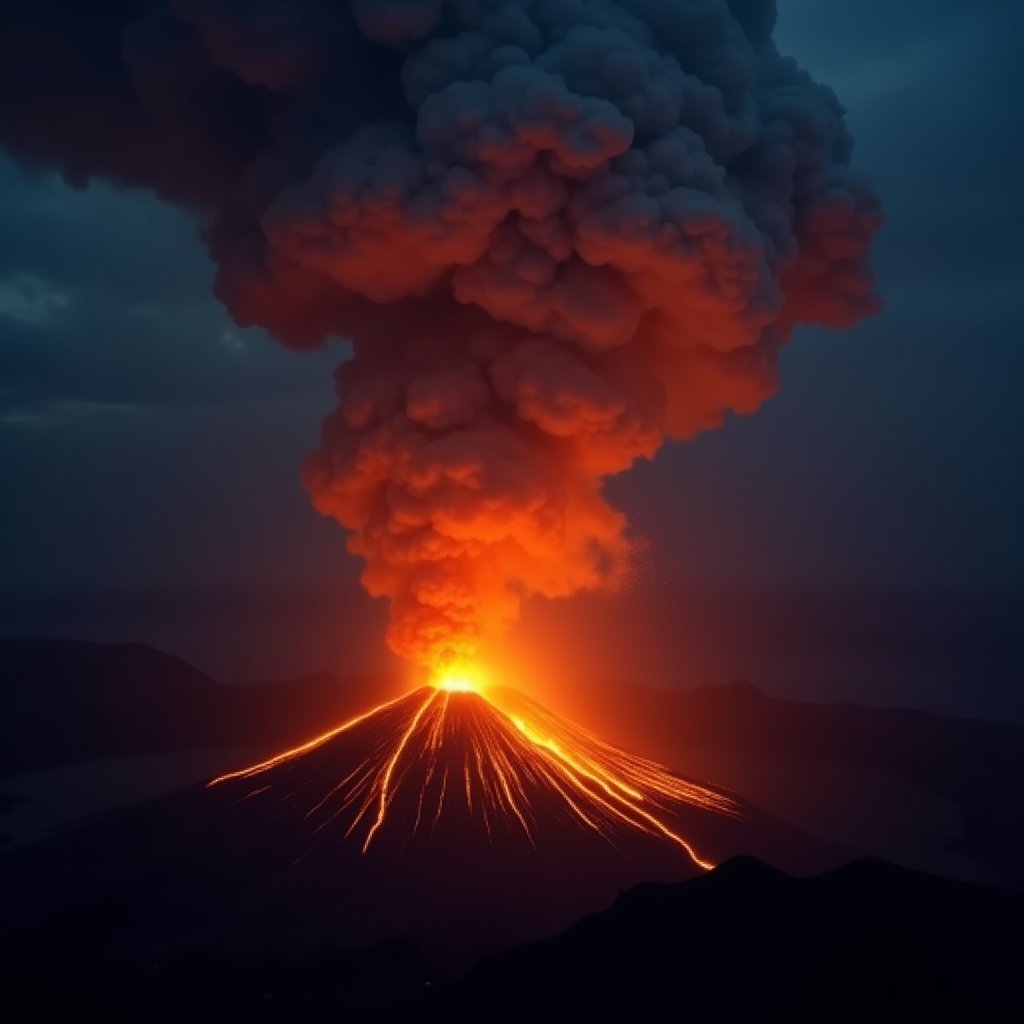 Ash Titan Above the Crater - Smoke & Dust AI stock