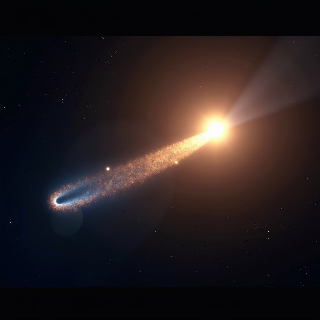 Comet's Fiery Passage - Space AI stock
