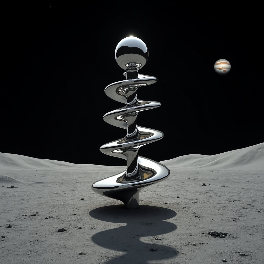 Chrome Helix Beneath Jupiter - Space AI stock