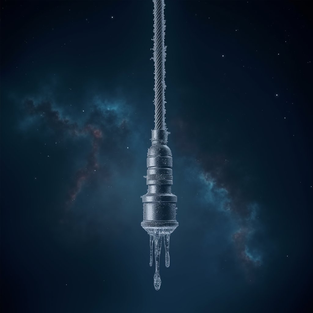 Frozen Umbilical in Nebula Light