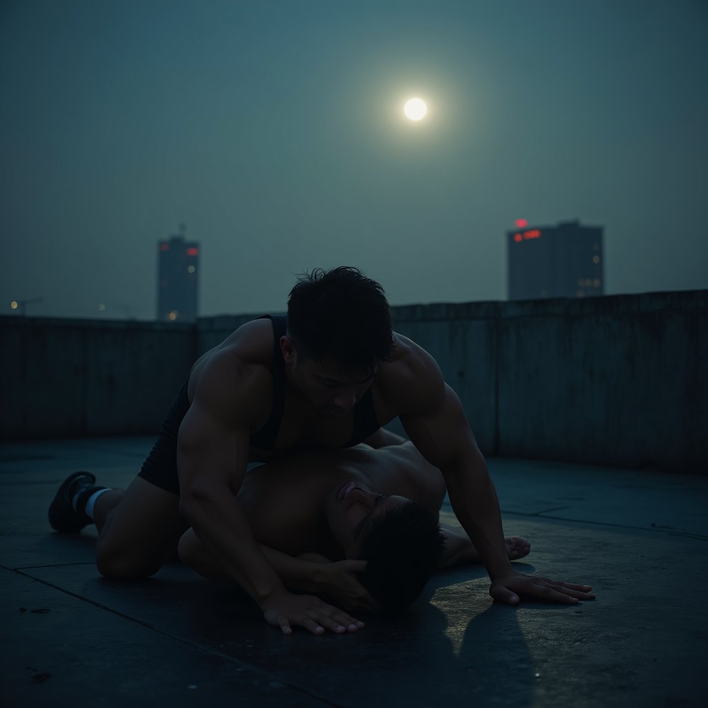 Moonlit Rooftop Pin