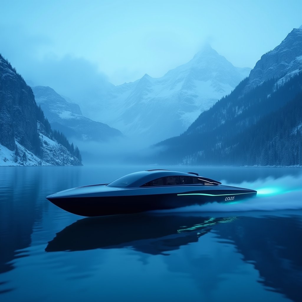 Midnight Wake on Glass Lake - Technology & Gadgets AI stock