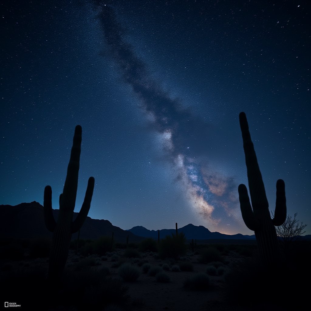 Galactic Desert Waltz - Timelapse AI stock